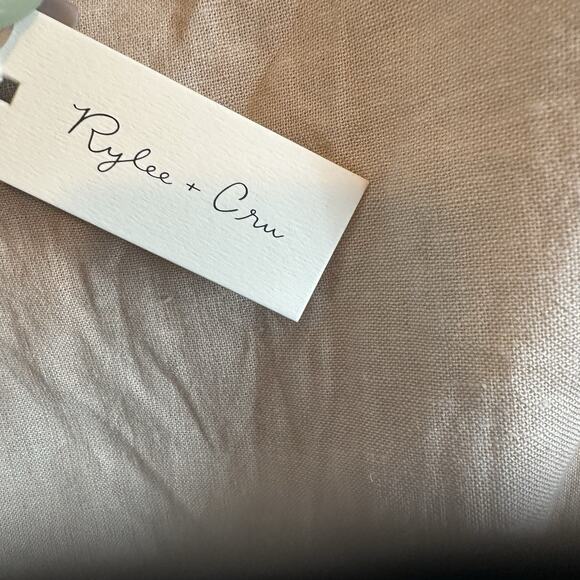 NWT Rylee + Cru Womens Kala Mini Dress Medium Linen Pockets Minimalist Beach - Picture 5 of 7